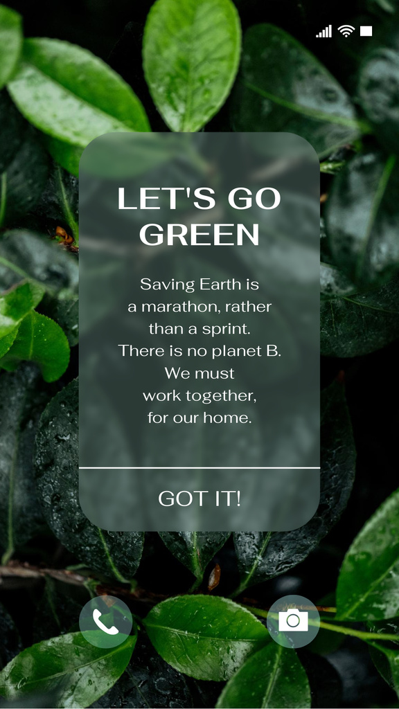 Eco Concept with Green Plant Instagram Story Design Template