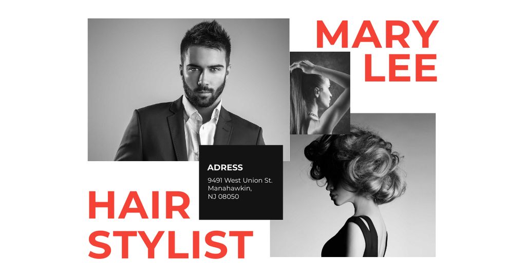 Template di design Hairstylist Offer with Stylish People Facebook AD