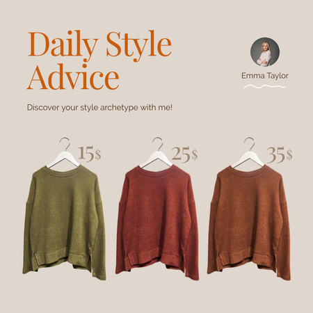 Daily Style Advice From Competent Specialist Animated Post Πρότυπο σχεδίασης