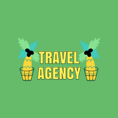 Utazás a trópusi vidékekre Animated Logo tervezősablon