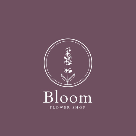 Ontwerpsjabloon van Logo van Flower Shop Services Offer