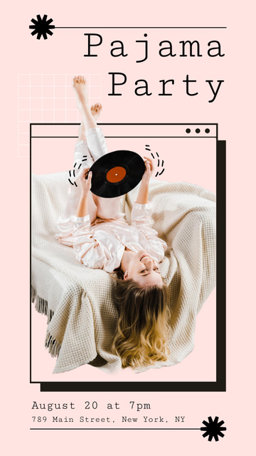 Pajama Party Announcement Instagram Story – шаблон для дизайна