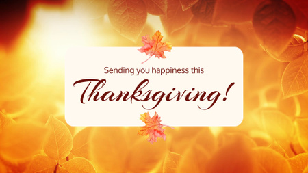 Platilla de diseño Awesome Thanksgiving Congratulations With Bright Leaves Full HD video