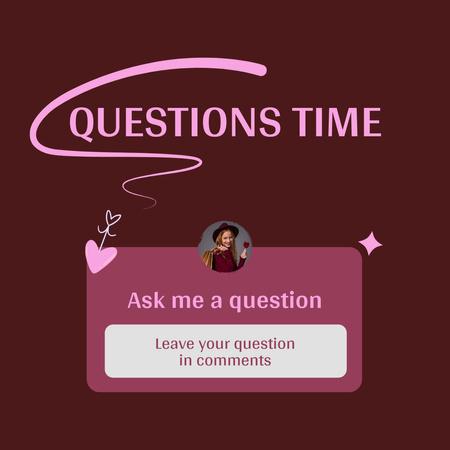 Template di design Beautiful Tab for Asking Questions With Heart Instagram
