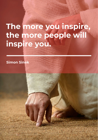 Ontwerpsjabloon van Poster van Citation about inspirational people