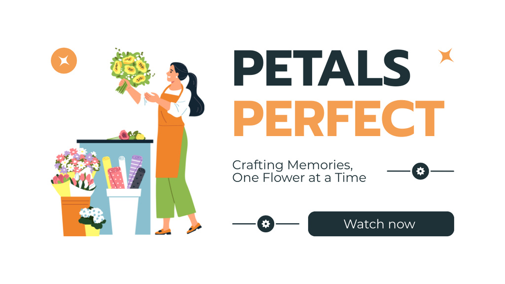 Ontwerpsjabloon van Youtube Thumbnail van Vlog about Creating Perfect Bouquets and Arrangements