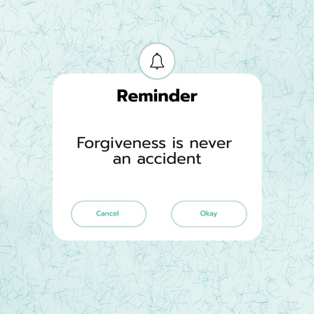 Inspirational Phrase about Forgiveness Instagram Design Template