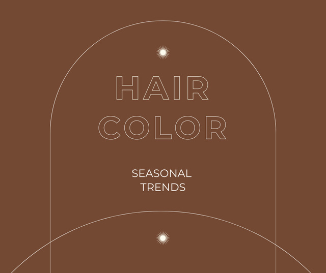 Template di design Hair Color Season Trends Ad Facebook