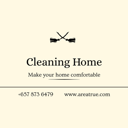 Cleaning Services Offer Square 65x65mm Design Template