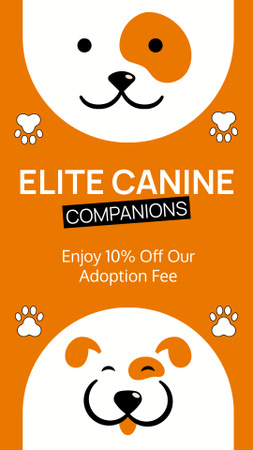 Exclusive Dog Breeds Companions With Discount On Fee Instagram Video Story Design Template