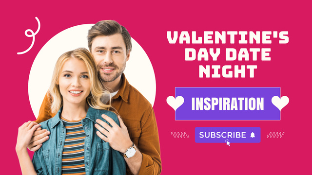 Valentine's Day Date Night Celebration For Two Youtube Thumbnail Design Template