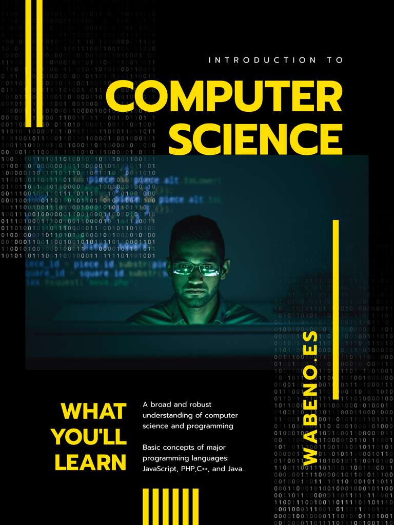 Modèle de visuel Educational Event Announcement with Young Programmer - Poster 36x48in