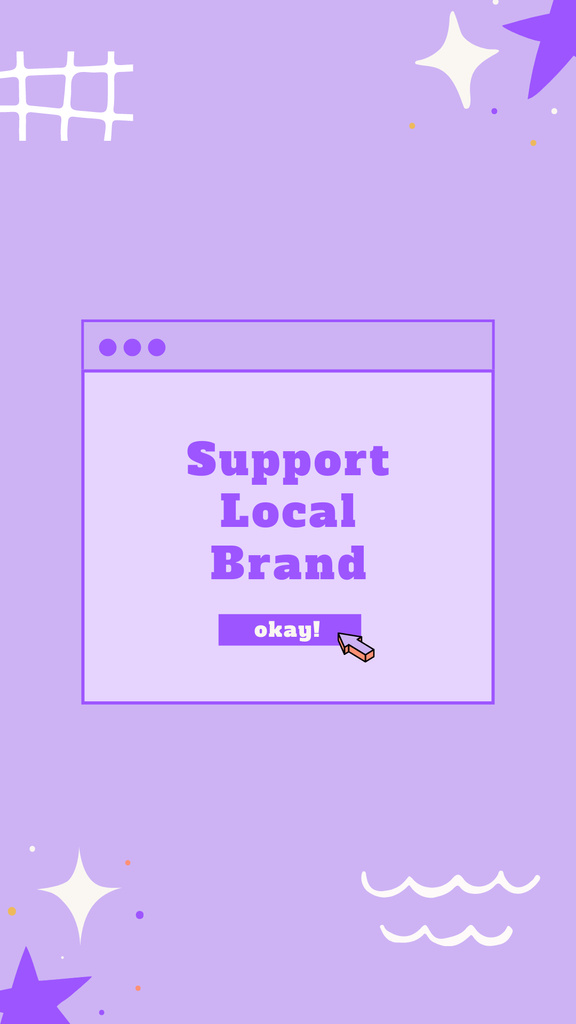 Ontwerpsjabloon van Instagram Story van Support Local Brand