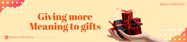 Modèle de visuel Cute Gifts in Hands - Ebay Store Billboard