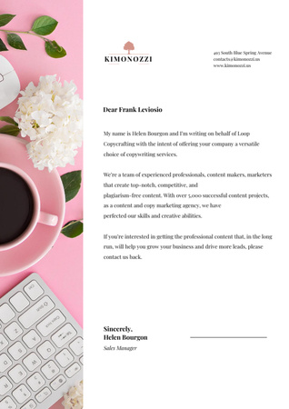 Copywriters agency official offer Letterhead – шаблон для дизайну
