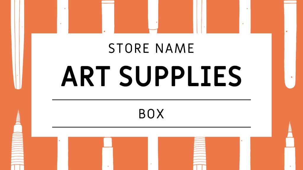 Art Supplies aAd with Pencils Pattern Label 3.5x2in tervezősablon
