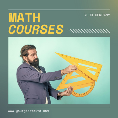 Advanced Math Classes Ad Instagram Design Template
