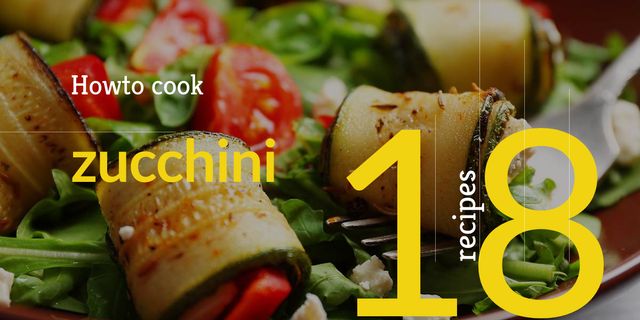 recipe book for preparing zucchini Image Design Template