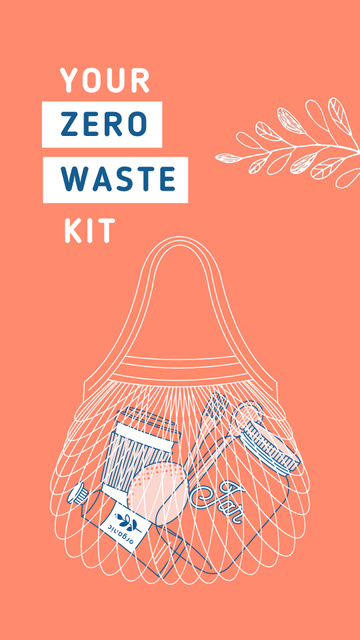 Zero Waste Concept Motivation Instagram Video Story Design Template