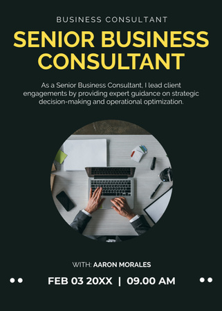 Offer of Senior Business Consultant Services Flayer Design Template