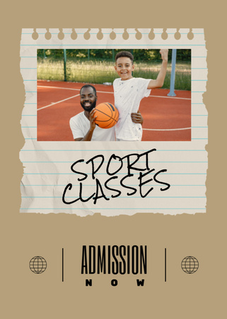 Basketball Sport Training Postcard 5x7in Vertical Design Template