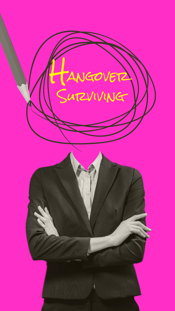 Designvorlage Funny Joke about Hangover für Instagram Story