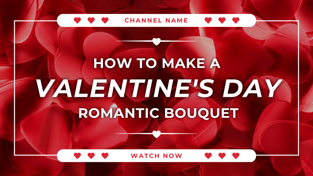 Plantilla de diseño de Guide In Making Romantic Bouquet For Valentine's Day Youtube Thumbnail 