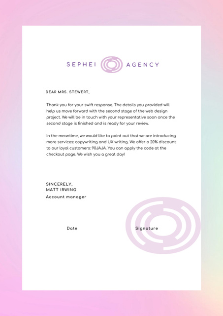 Template di design Business Agency official offer Letterhead