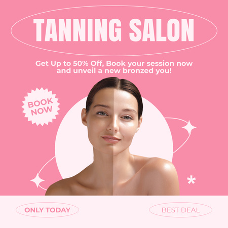 Booking Tanning Session at Salon Instagram AD Design Template