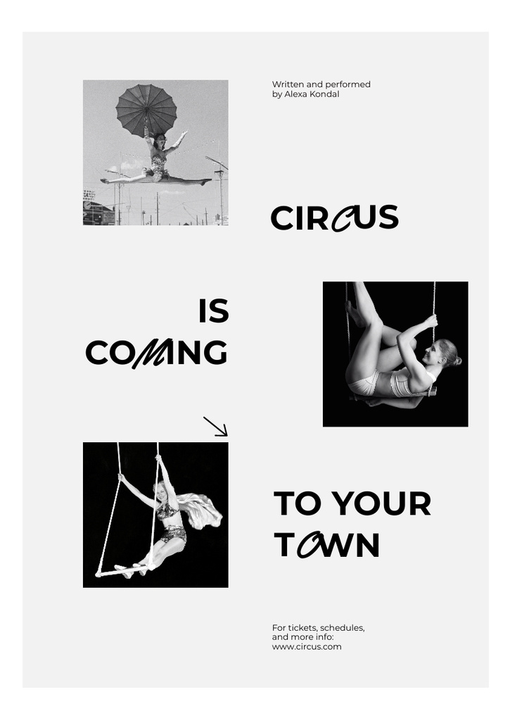 Plantilla de diseño de Circus Show Event Announcement with Performers Poster A3 