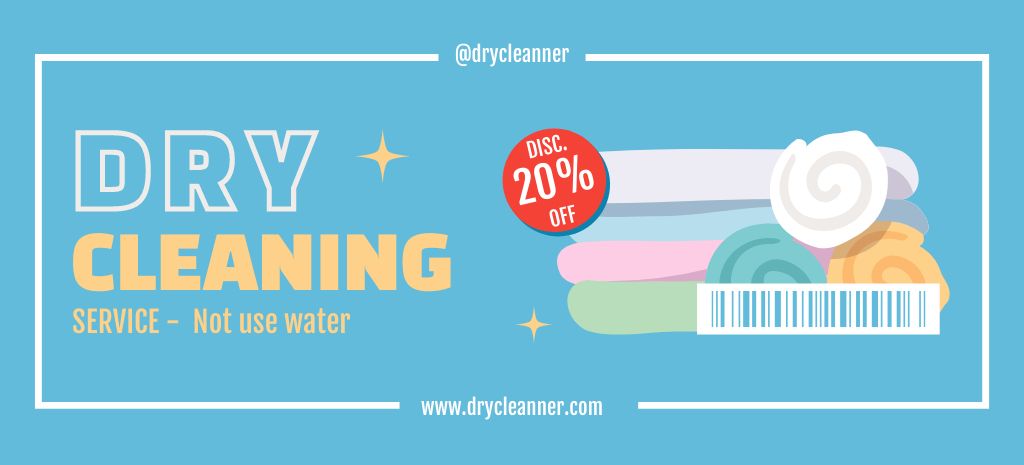 Dry Cleaning Services Ad with Clean Clothes Coupon 3.75x8.25in Design Template