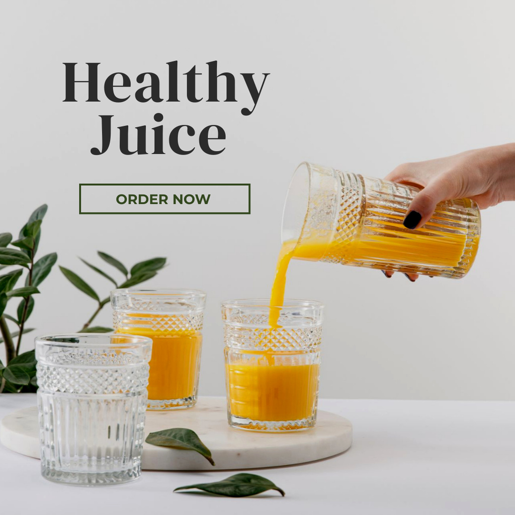 Healthy Orange Juice Instagram Design Template