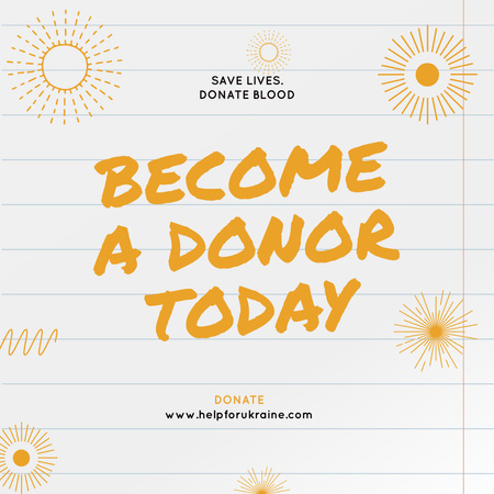 Мотивація донорства крові для порятунку життя Instagram – шаблон для дизайну