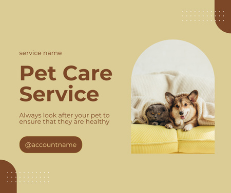 Exclusive Pet Care Service Ad Facebook Design Template