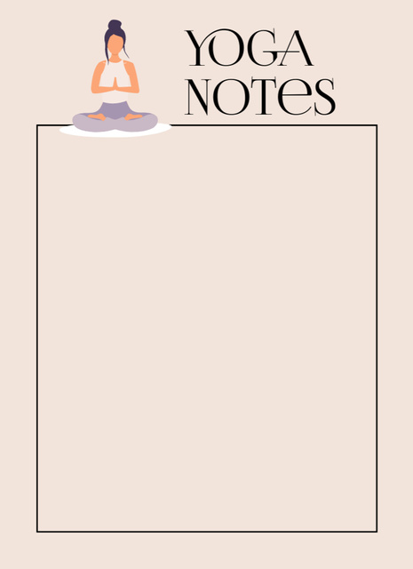 Ontwerpsjabloon van Notepad 4x5.5in van Monthly Yoga Plan Notes