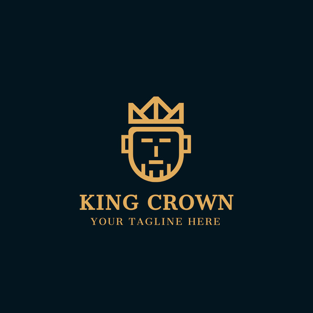 Company Emblem with King Logo 1080x1080px tervezősablon