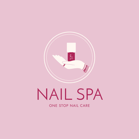 Nail Spa Services Provided Logo Design Template