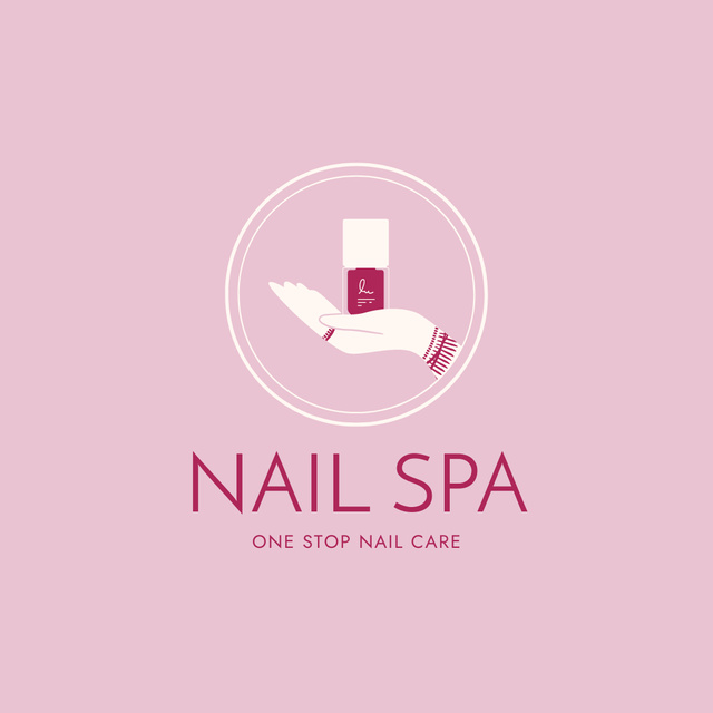 Nail Spa Services Provided Logo Tasarım Şablonu