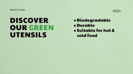 Biodegradable Utensils For Food Promotion Full HD video Design Template