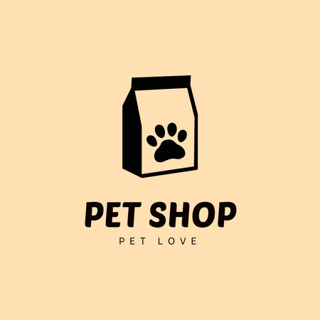 Pet Supplies Retailer Services Offer Logo Design Template