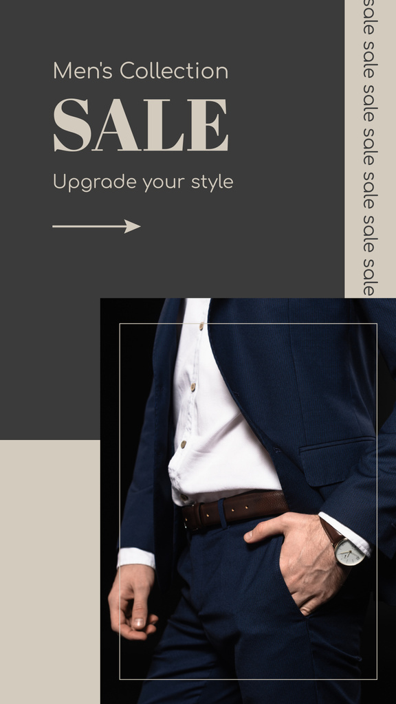 Formal Men's Suits Collection On Sale Instagram Story Design Template