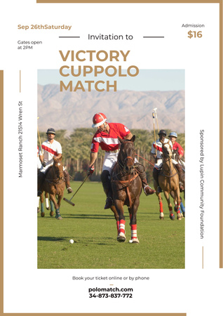 Modèle de visuel Invitation to polo match - Poster