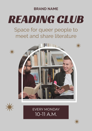 Edebiyat Kulübü Reklamı Poster Tasarım Şablonu