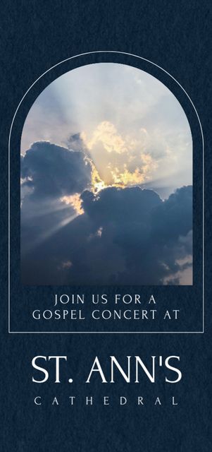 Announcement of Concert in Cathedral Flyer DIN Large Design Template