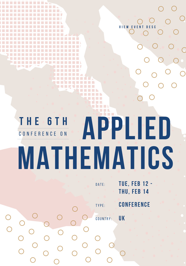 Math Event Announcement on Grey Poster 28x40in Šablona návrhu