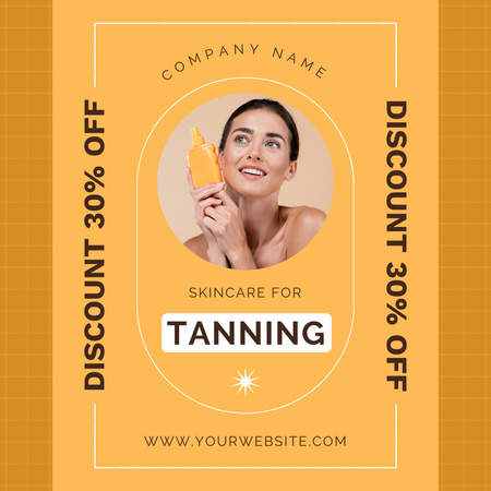 Platilla de diseño Skin Care While Tanning at Discount Instagram