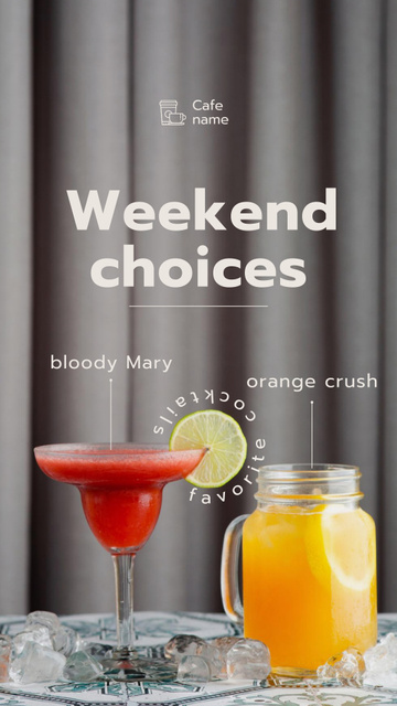 Designvorlage Offer of Tasty Cocktails für Instagram Story