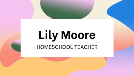 Homeschool Teatcher Service Offer on Pastel Business Card US – шаблон для дизайну