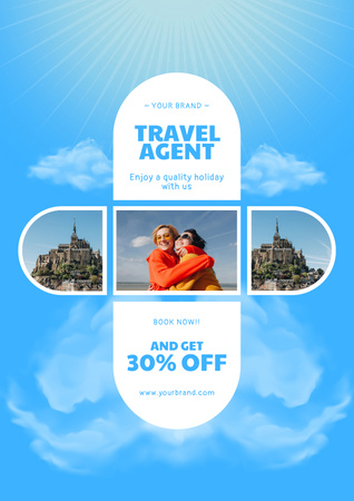 Travel Agent Services Poster Design Template