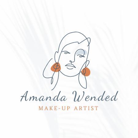 makeup artist Logo 500x500 px Logo tervezősablon